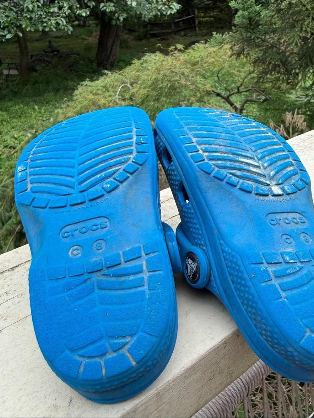 CROCS Kids Blue Classic Clog Slip-On Sandals
